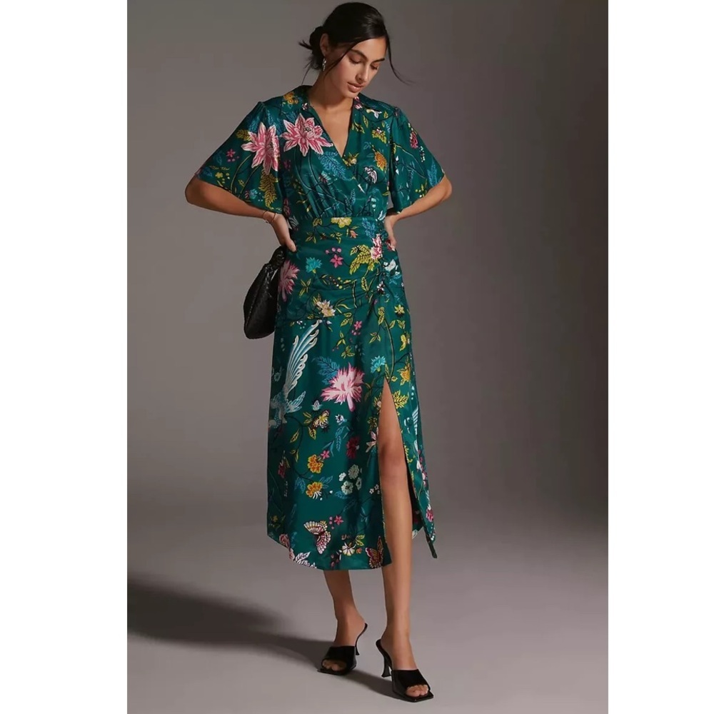 Anthropologie Maeve Button front Shirt Dress Size 2P